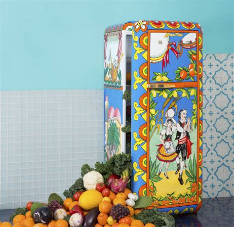 dolce gabbana x smeg carretto refrigerator|smeg vintage fridge.